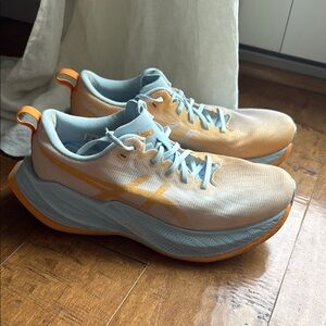 Asics Athletic Shoes in Light Blue and Orange